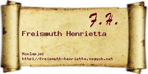 Freismuth Henrietta névjegykártya